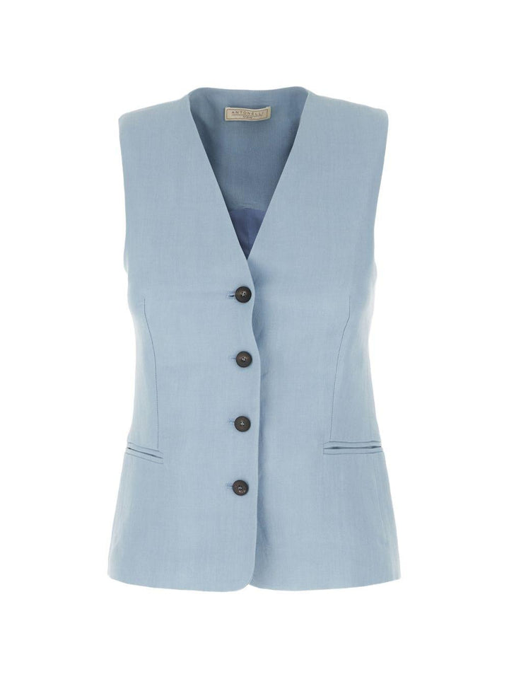 Gilet con bottoni 