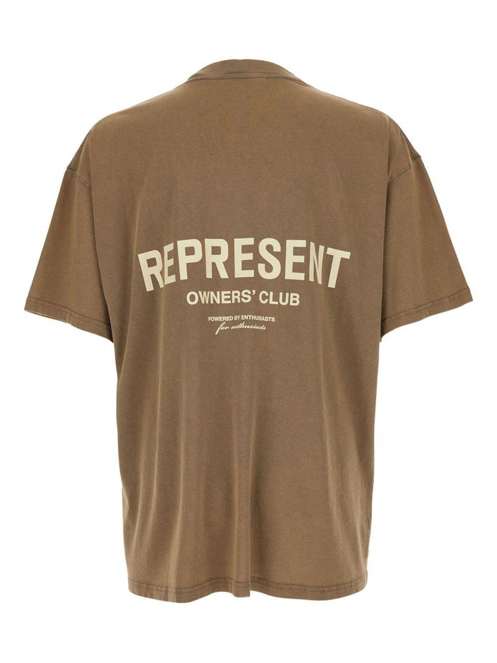 T-shirt almond con logo 