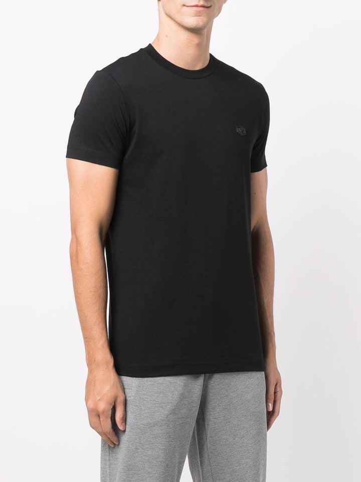 T-shirt nera con logo 