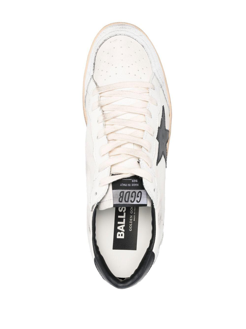 Sneakers Ballstar in pelle nero/bianco 