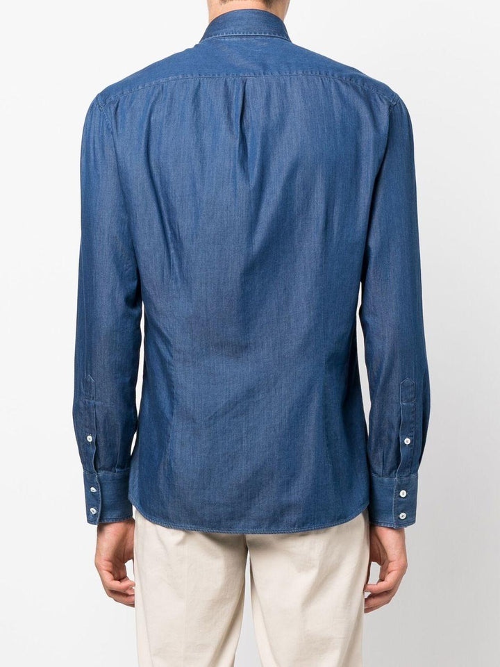 Camicia denim a maniche lunghe 