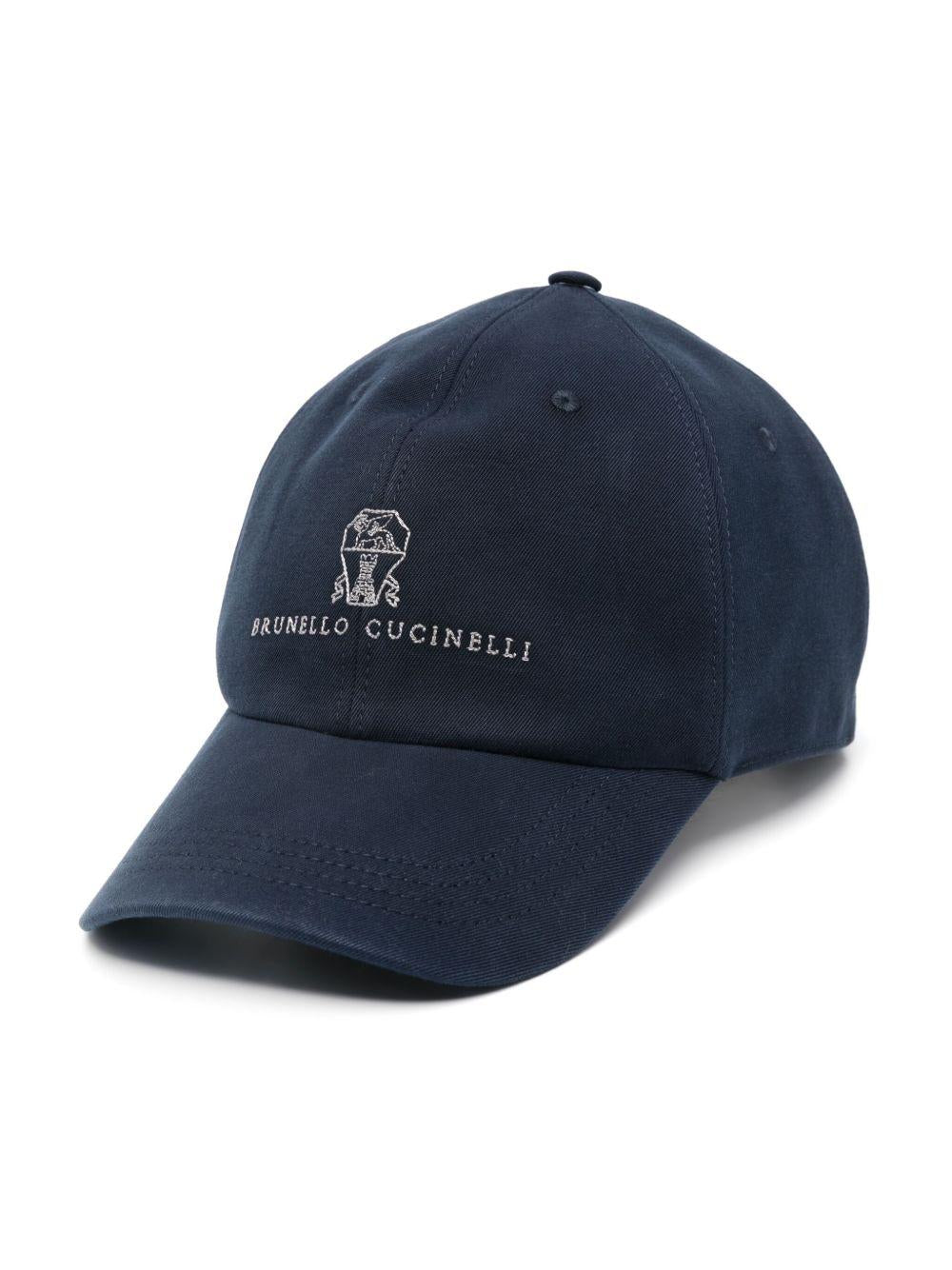 Cappello da baseball blu navy con ricamo 