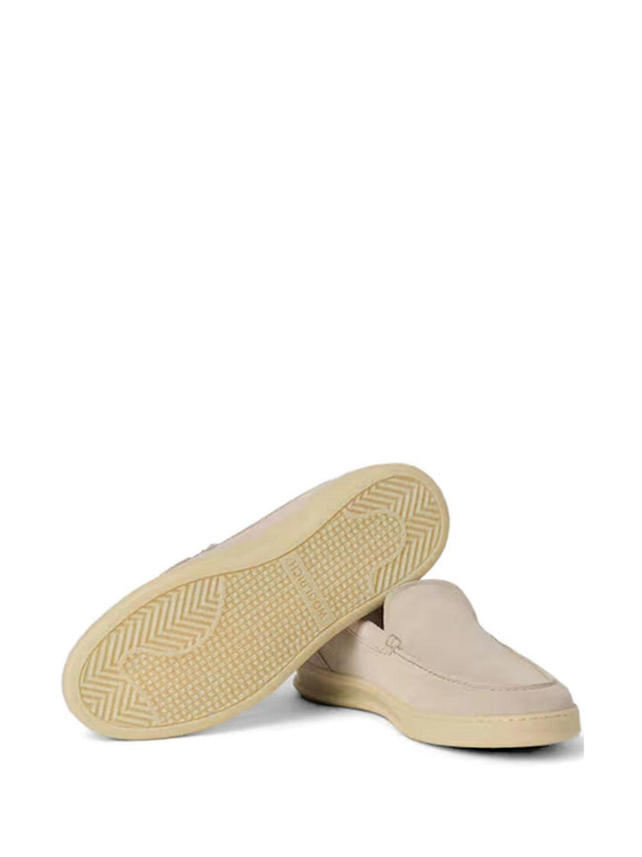 Mocassini taupe in pelle scamosciata 