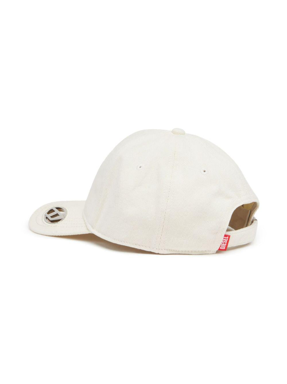 Cappello da baseball C-Plak bianco crema con placca logo 