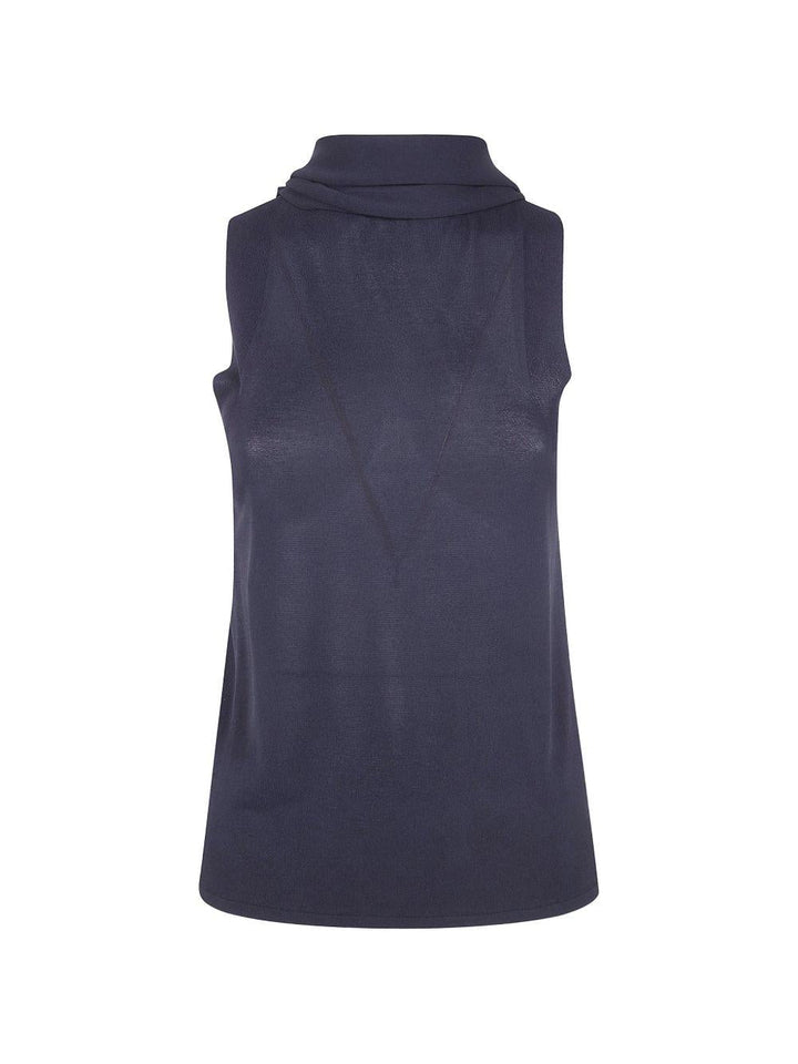 Blusa con scollo drappeggiato 