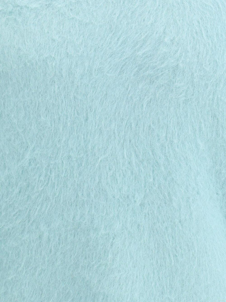 Maglione acqua effetto plush con girocollo 