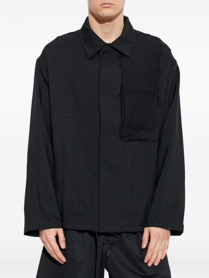 Giacca Utility con taschino nera 