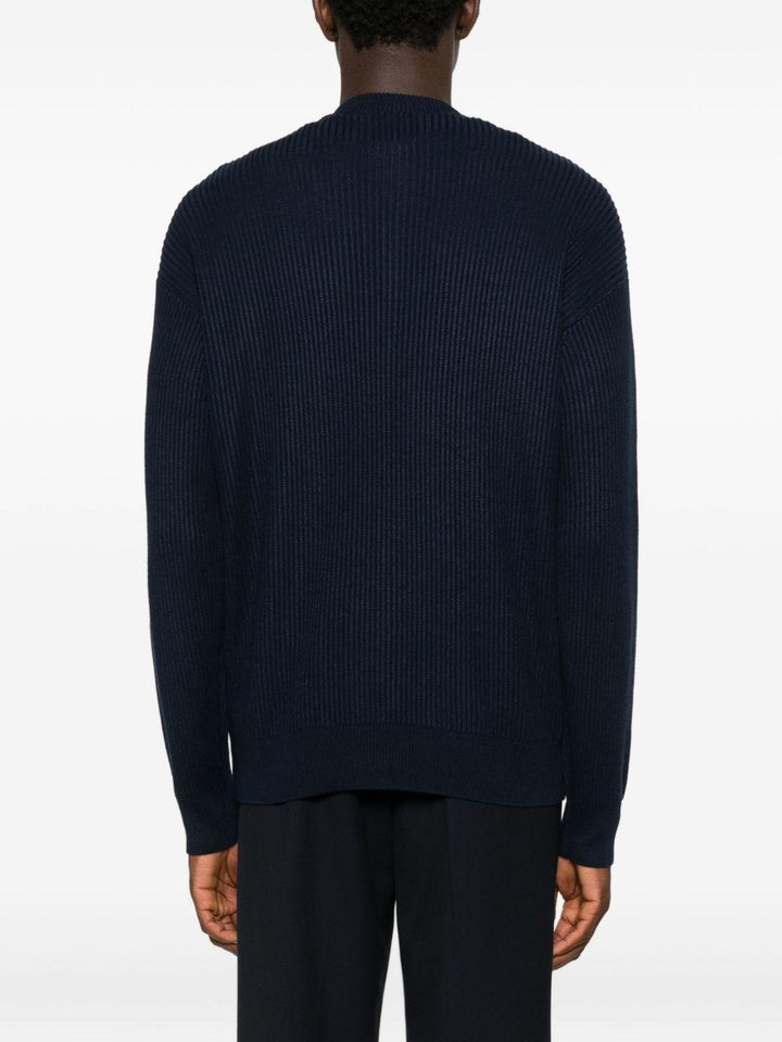 Cardigan blu navy a coste 
