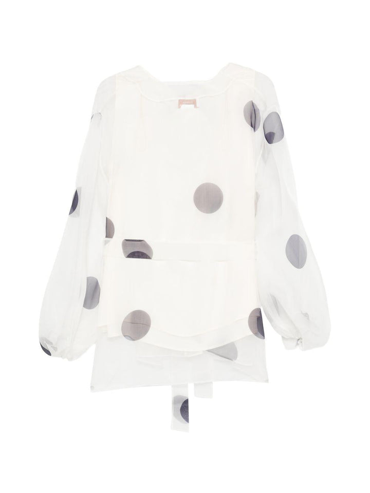Camicia con motivo a pois 