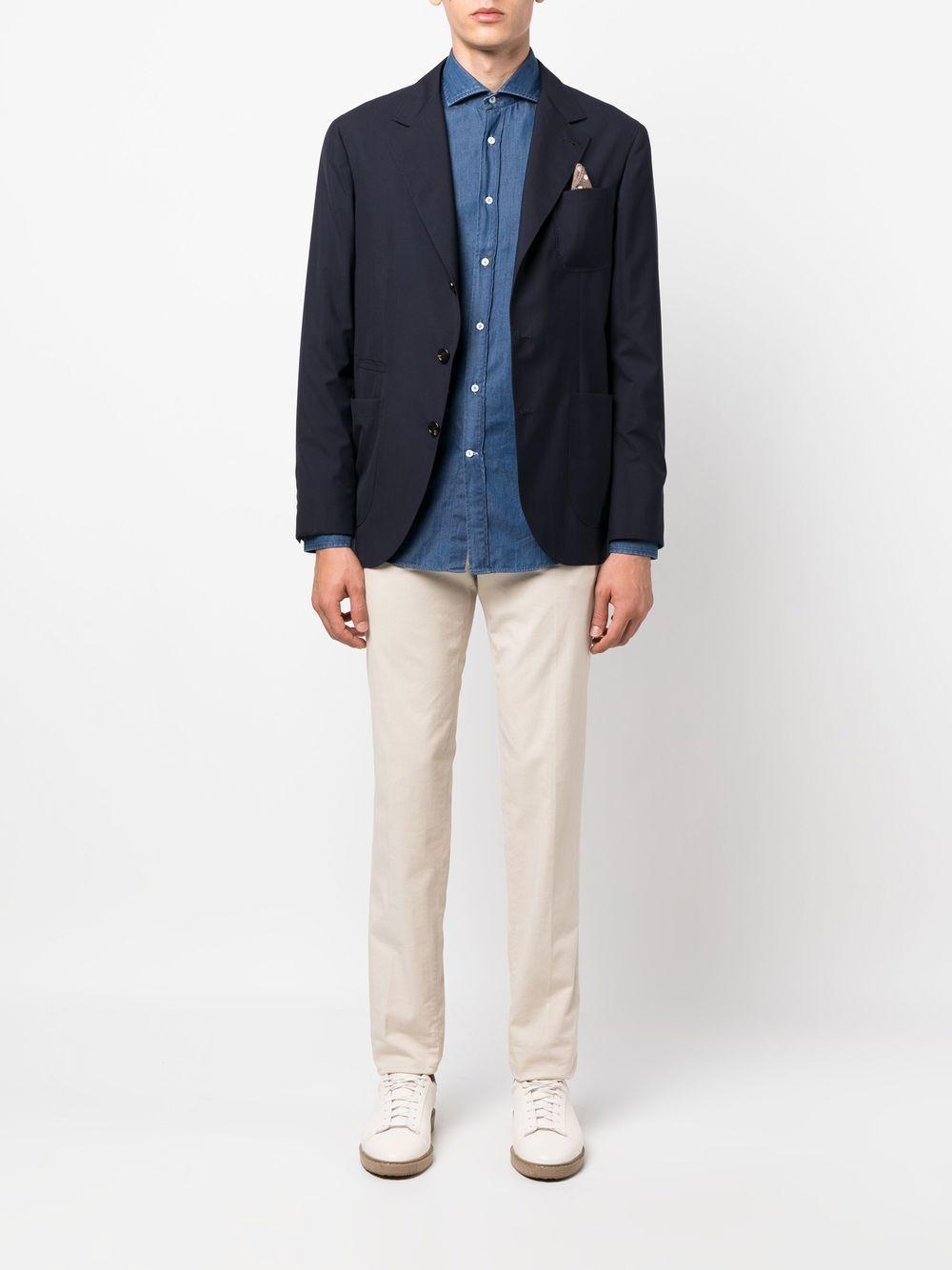Camicia denim a maniche lunghe 