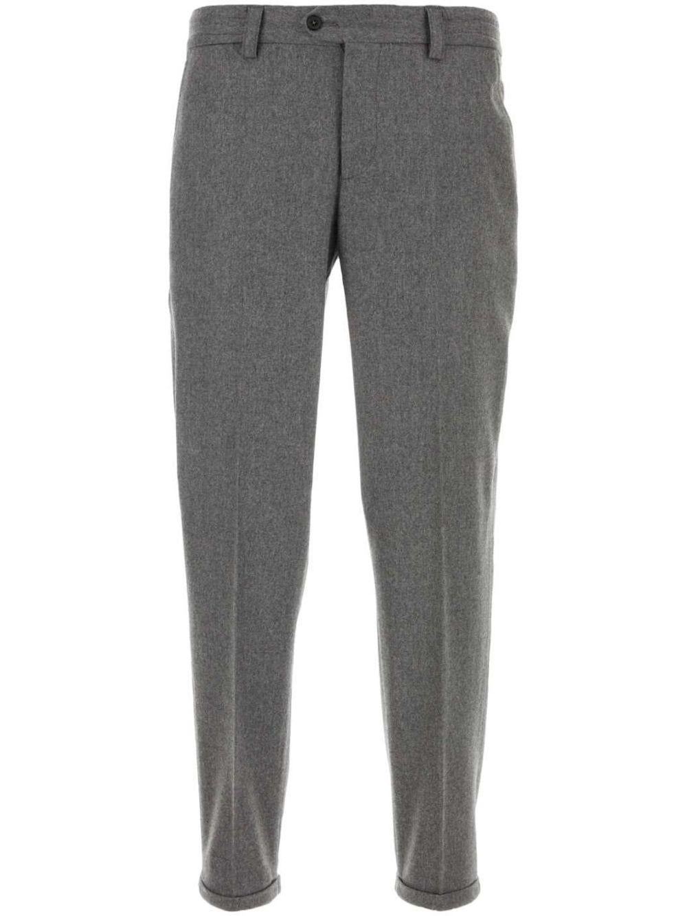 Pantaloni affusolati slim grigi 