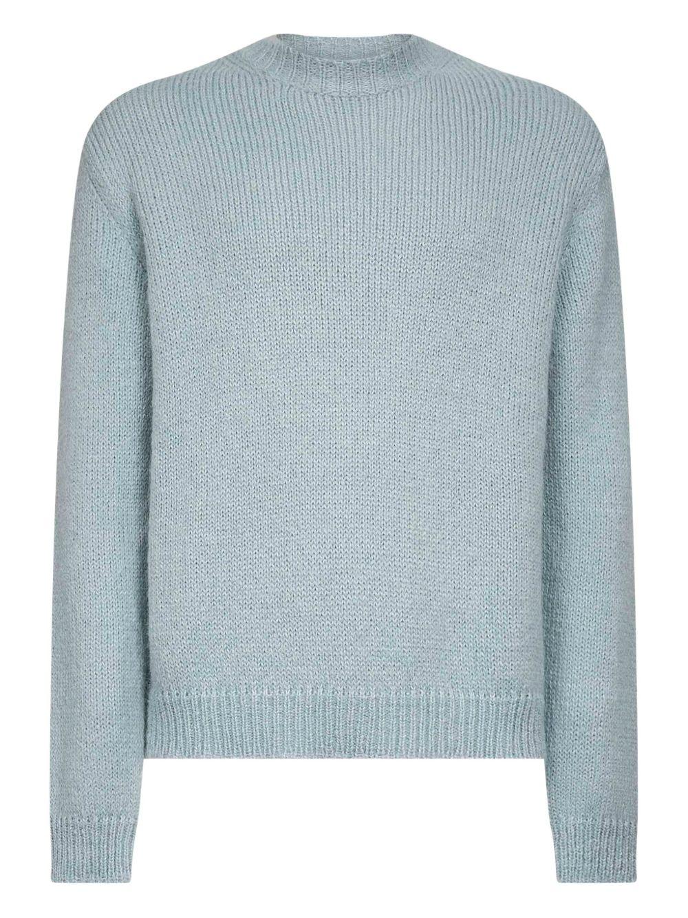 Maglione blu polvere girocollo 