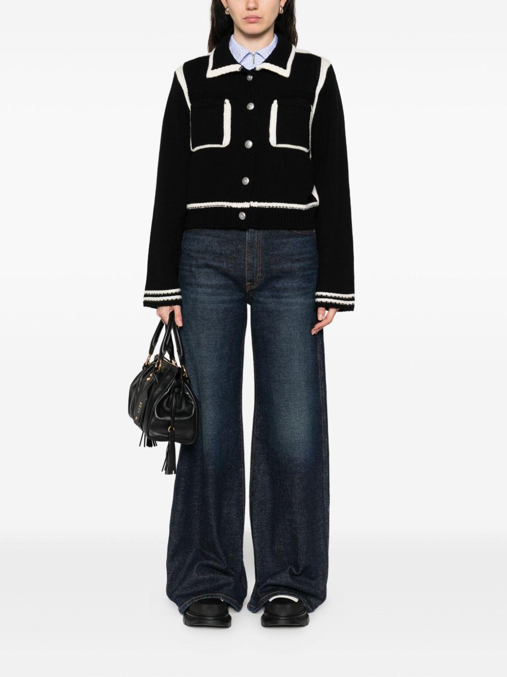 Cardigan con dettagli a contrasto 