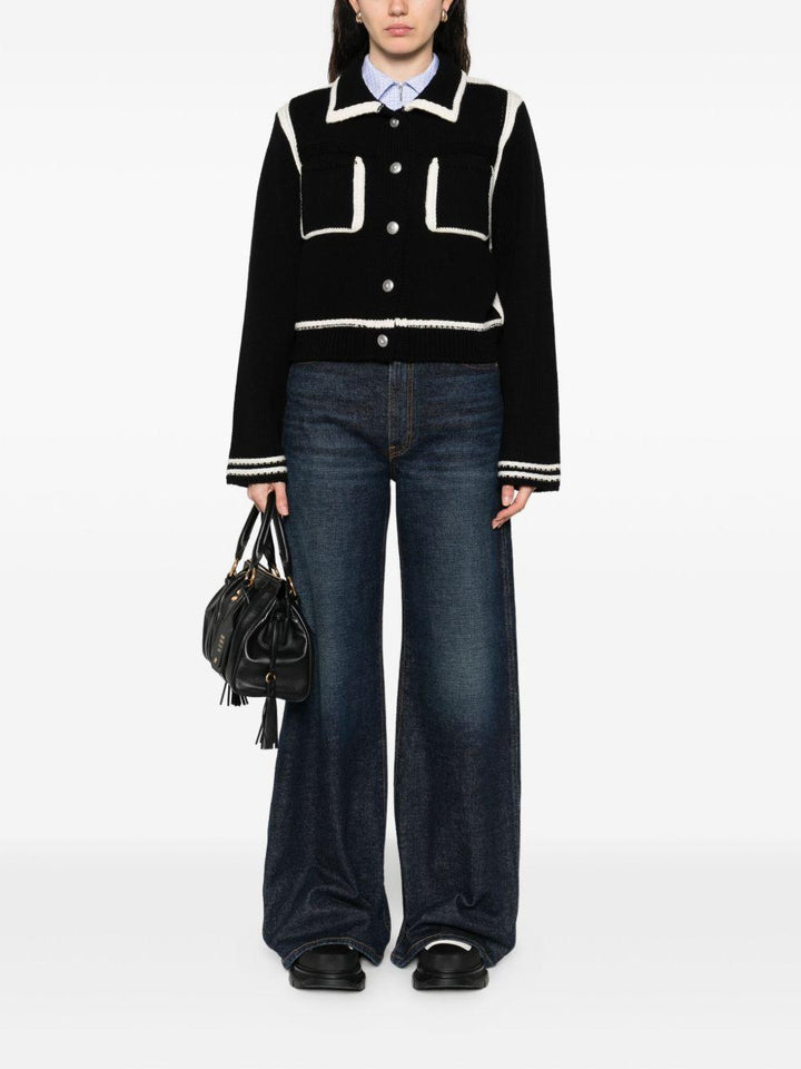 Cardigan con dettagli a contrasto 