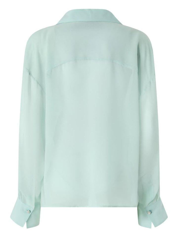 Camicia con collo lavallière 