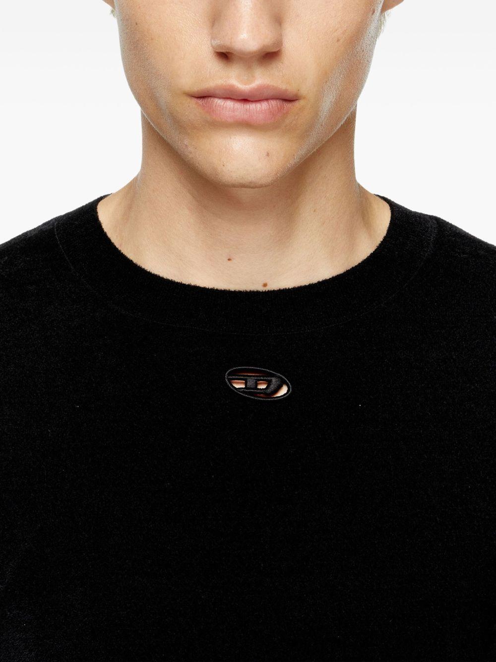 Maglione K-Cevro nero con placca Oval D 