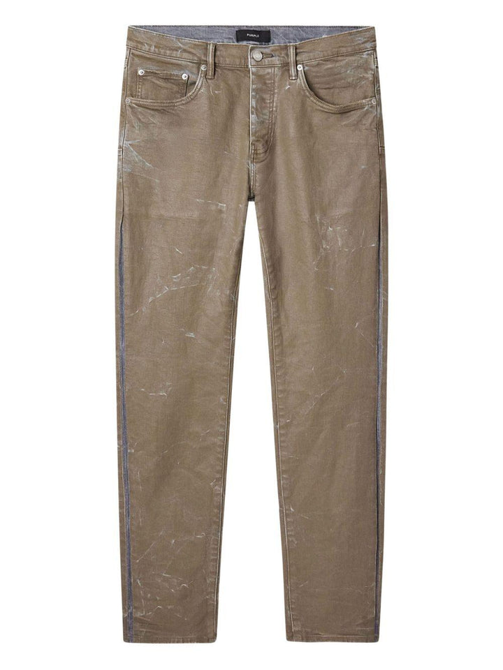 Jeans beige chiaro con effetto vissuto 