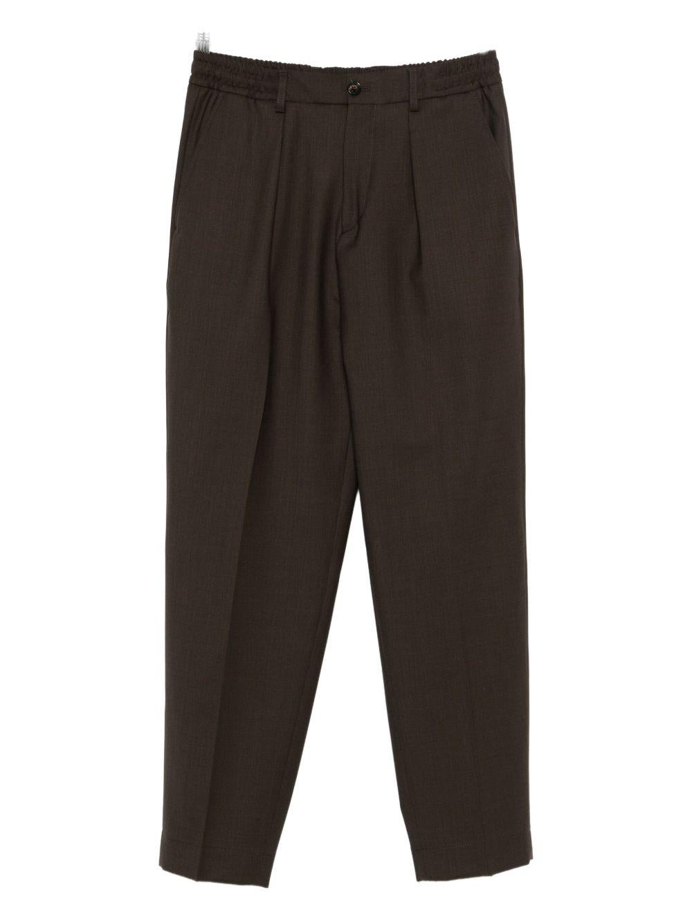 Pantaloni marroni con vita elasticizzata 