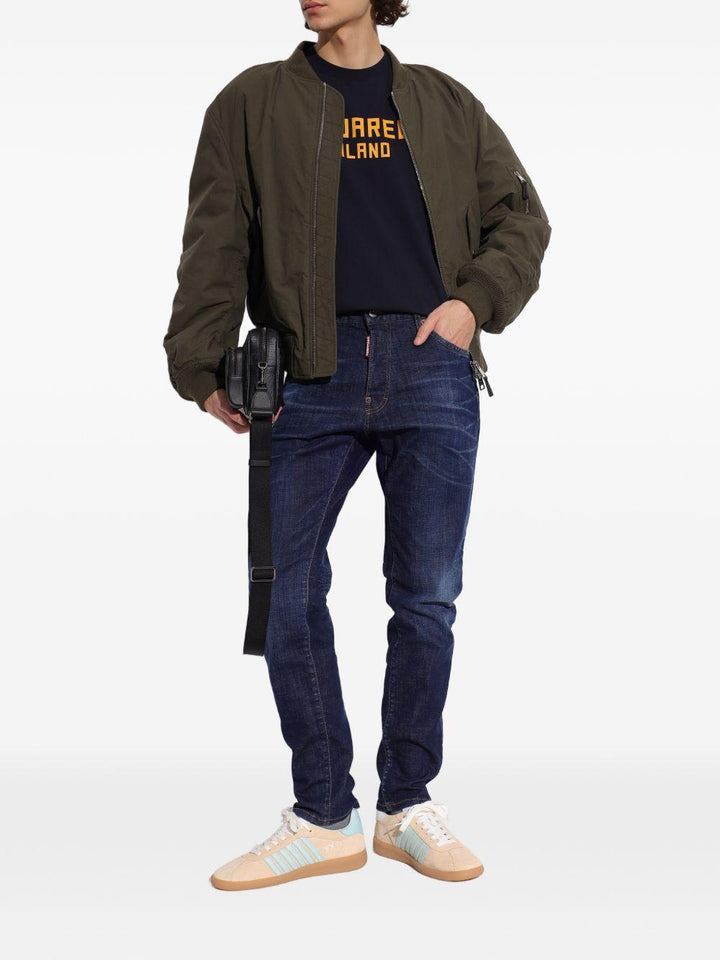 T-shirt blu navy con logo 