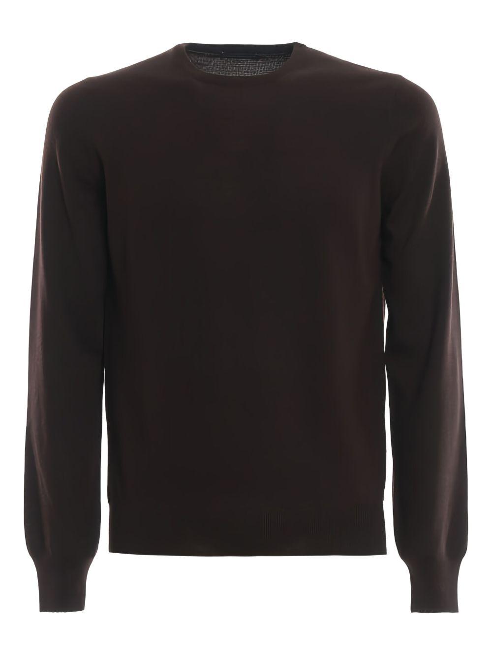 Maglione a girocollo marrone 