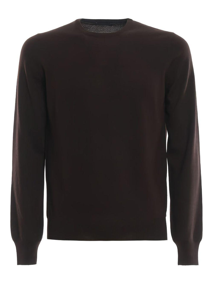 Maglione a girocollo marrone 
