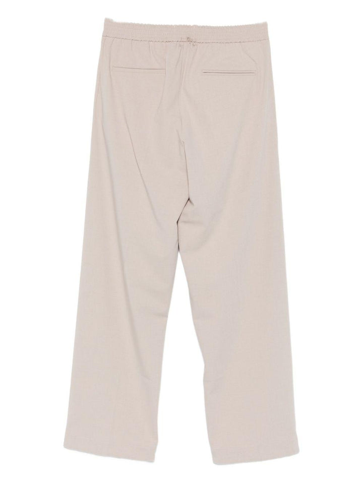 Pantaloni con piega beige 
