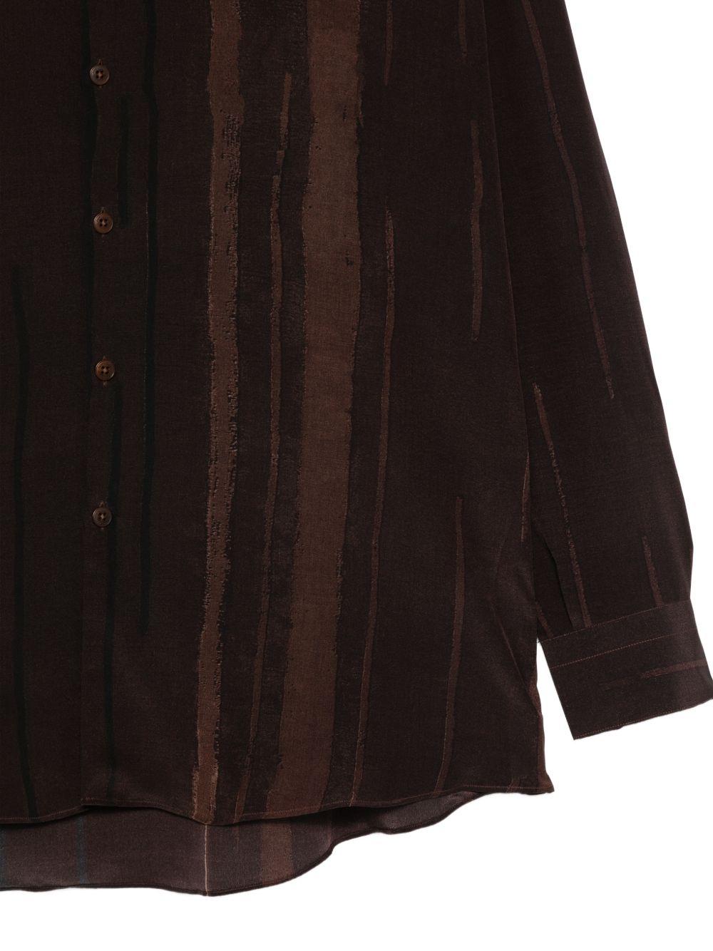 Camicia marrone/nero Valentino a righe 