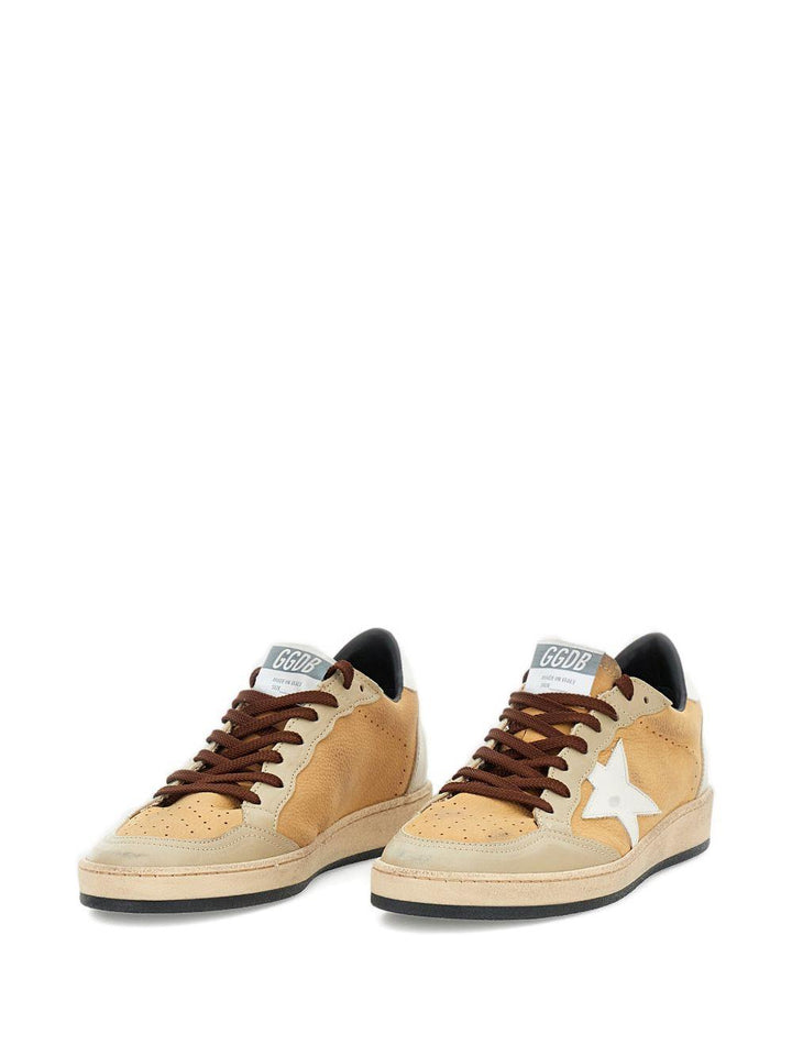 Sneakers Ball Star in pelle sand/white 