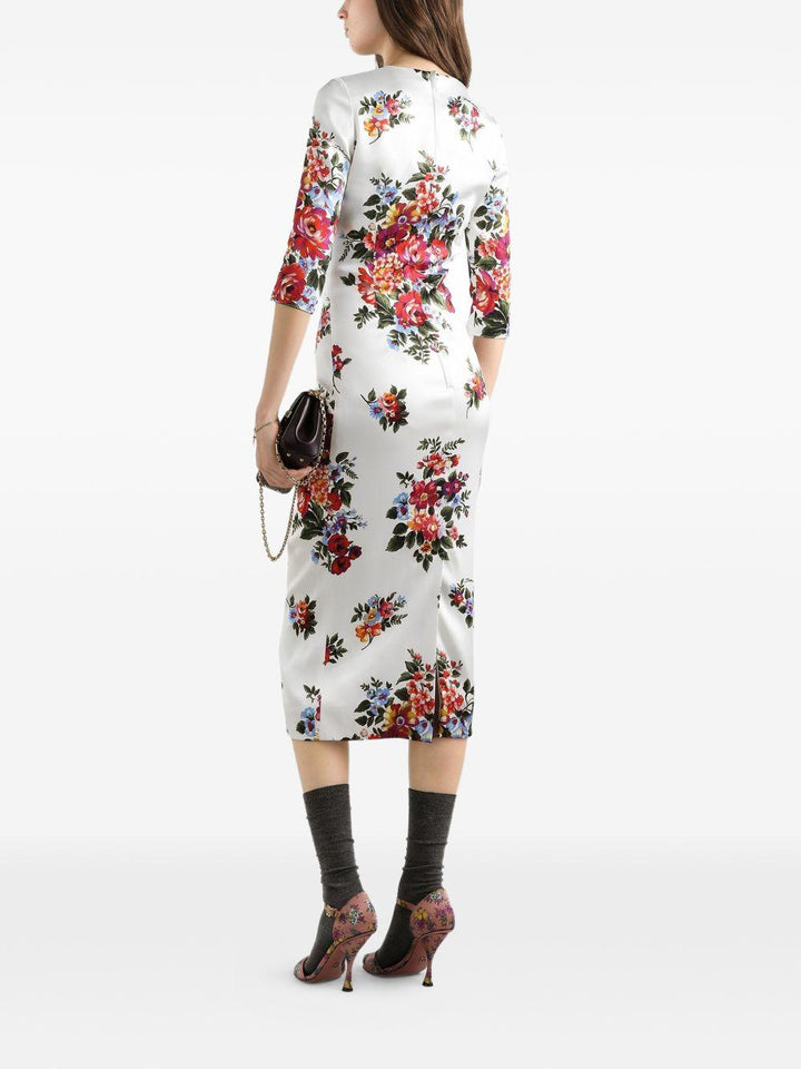 Abito midi a fiori 