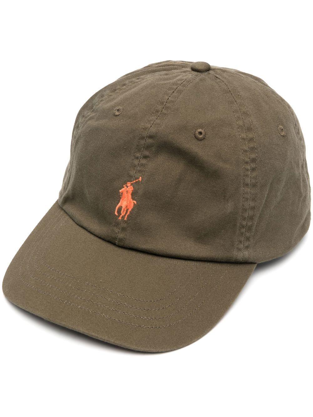 Cappello da baseball con ricamo cachi 