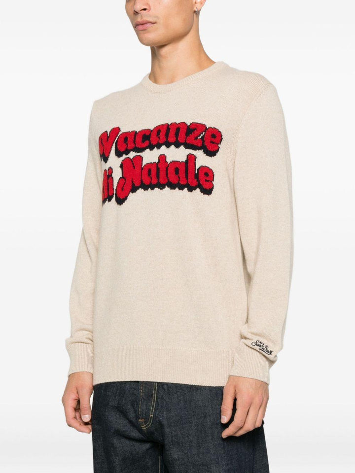 Maglione beige girocollo 