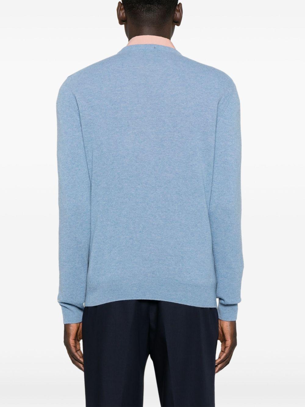 Maglione girocollo azzurro