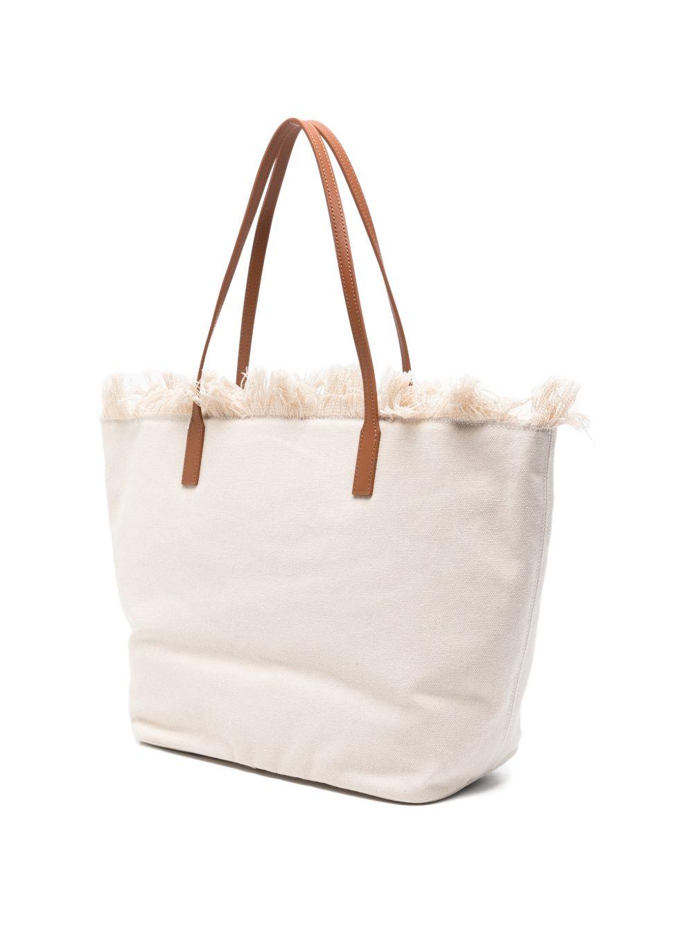 Borsa tote media City con finiture sfrangiate 