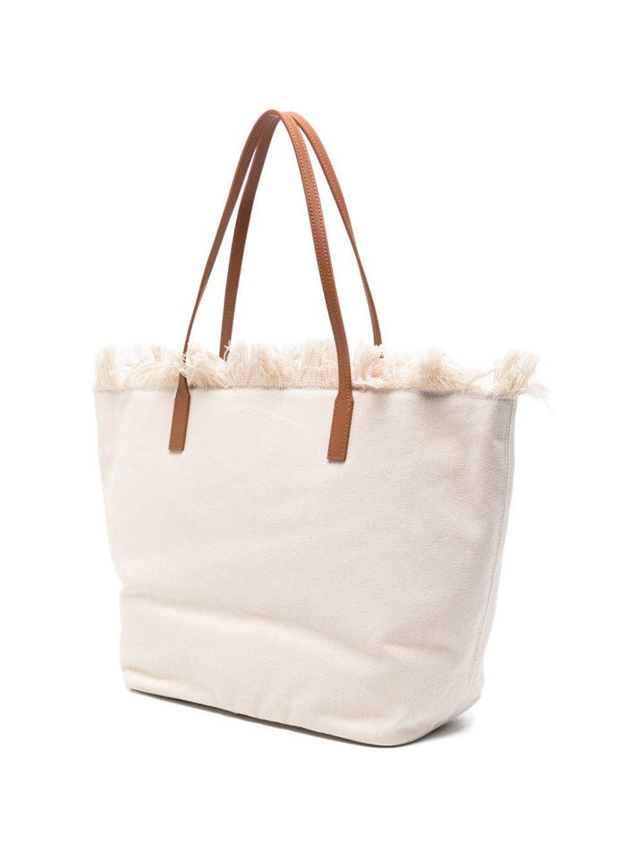 Borsa tote media City con finiture sfrangiate 