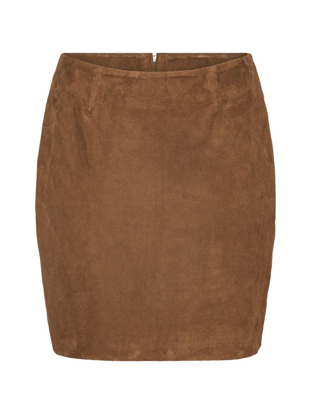 Minigonna in pelle scamosciata 