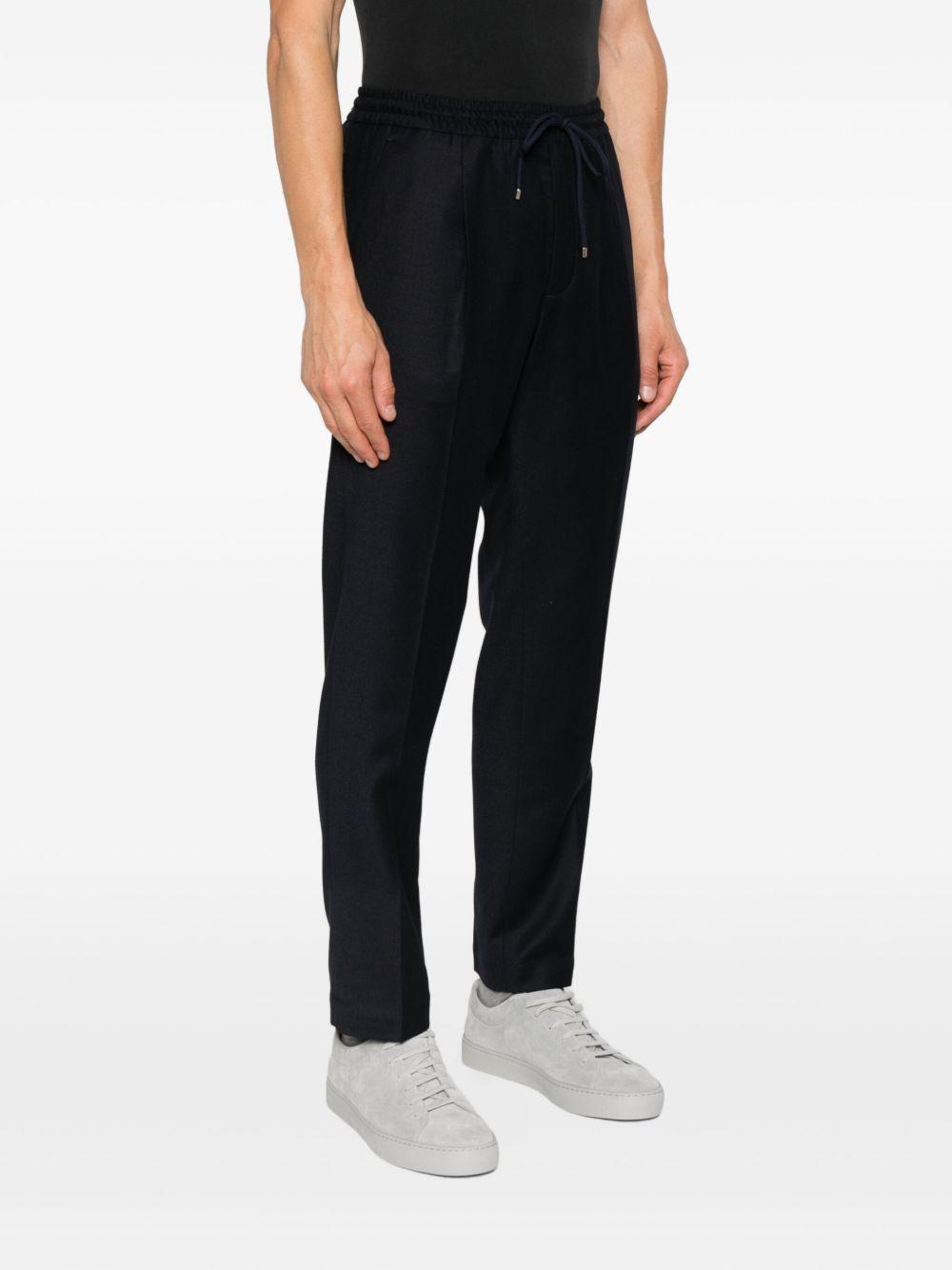Pantaloni blu scuro Wimbledon in lana con coulisse 