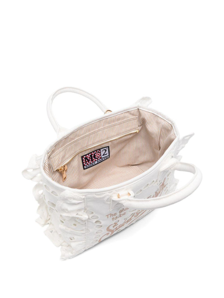 Borsa tote con ricamo media 