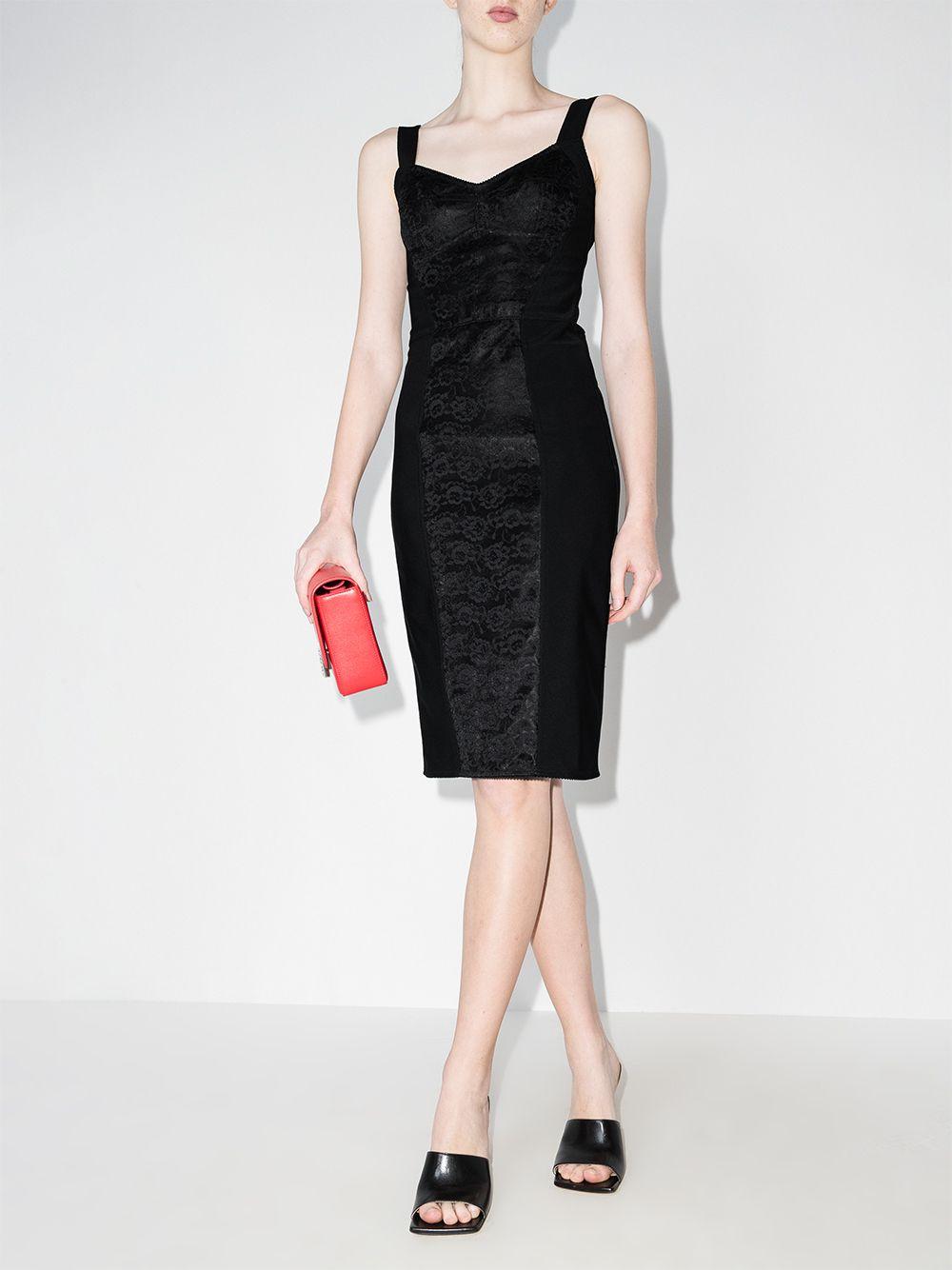 Abito midi con effetto jacquard 