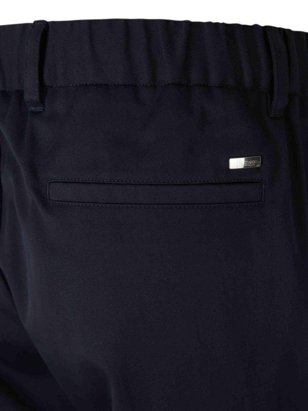 Pantaloni cargo blu navy con vita elasticizzata 