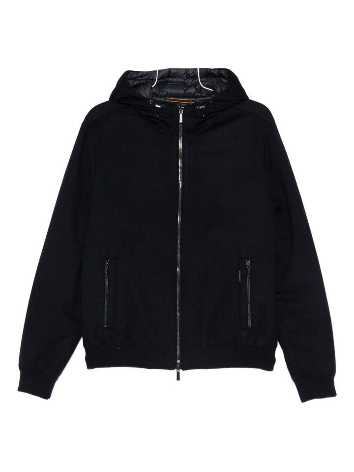 Giubbino  blu con zip e cappuccio 