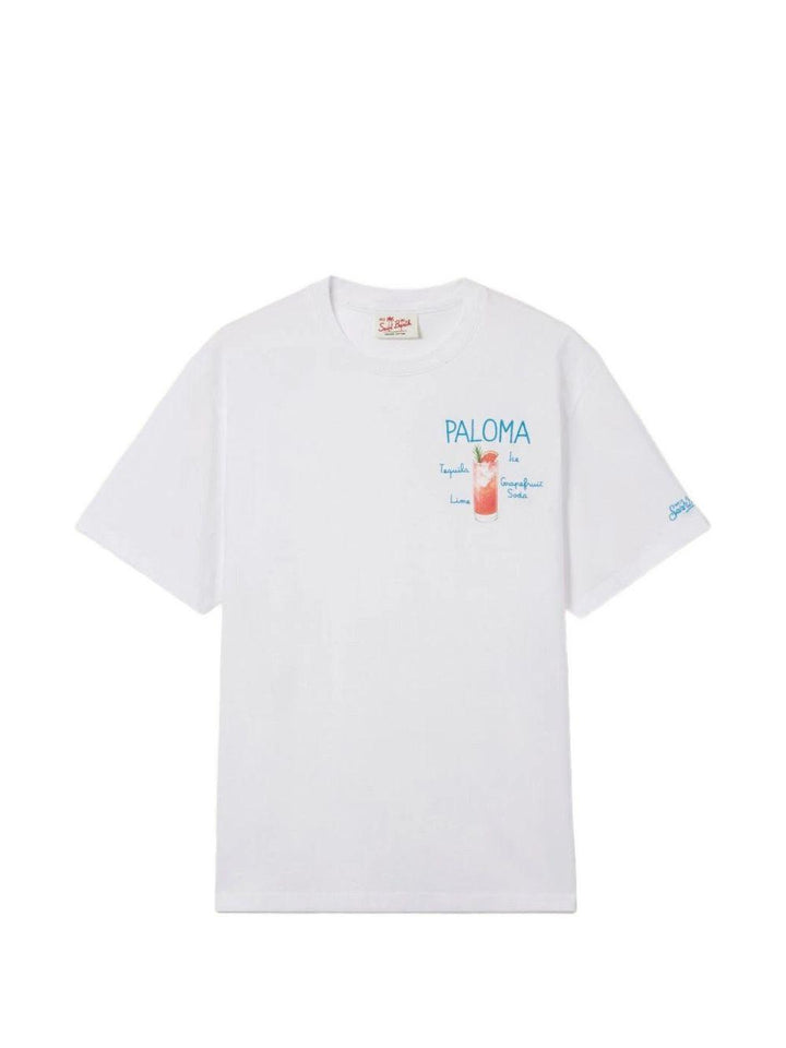 T-shirt con ricamo Paloma bianca 
