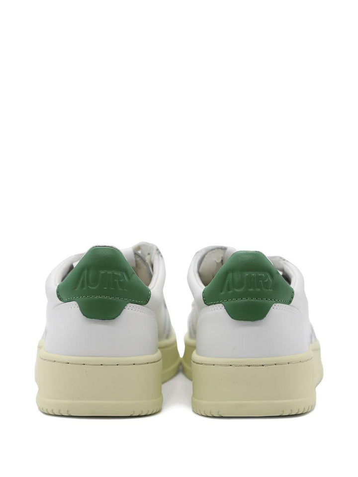 Sneakers white/green con logo 