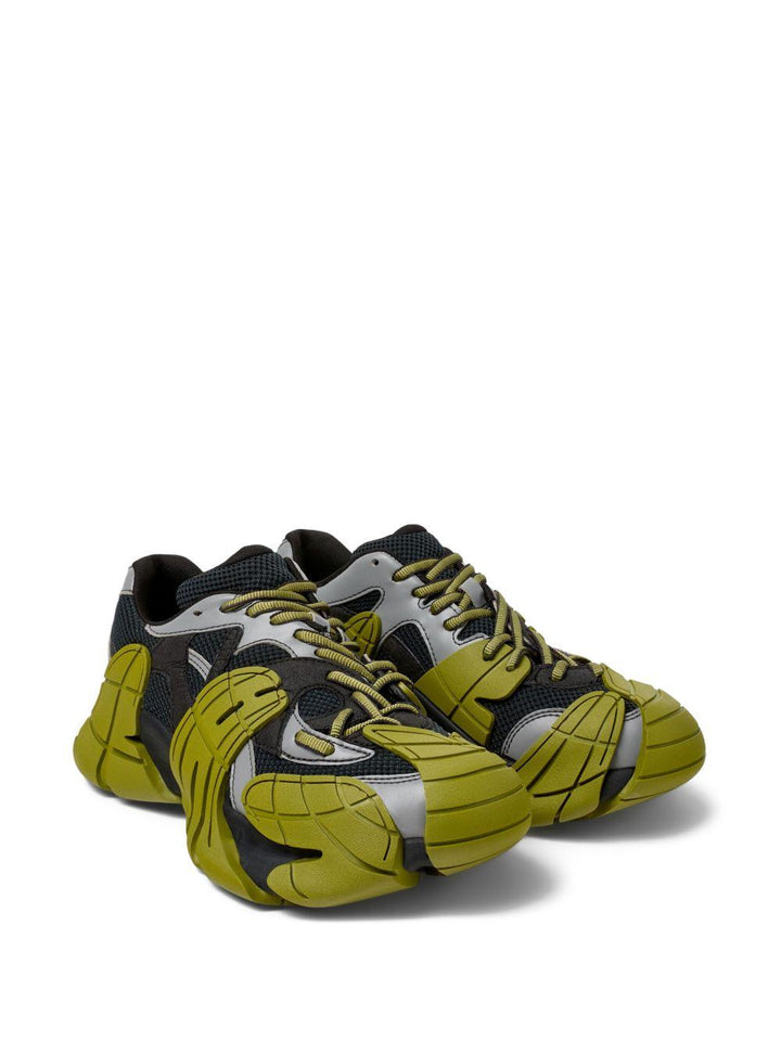 Sneakers Tormenta scolpite verde oliva e grigie 