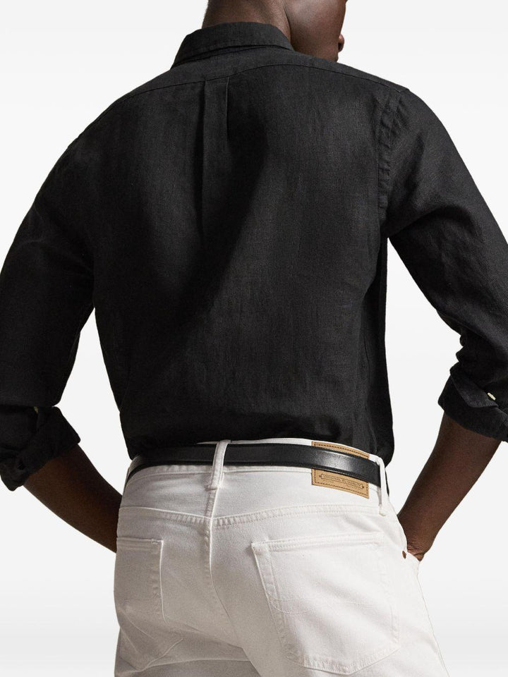 Camicia nera in lino 