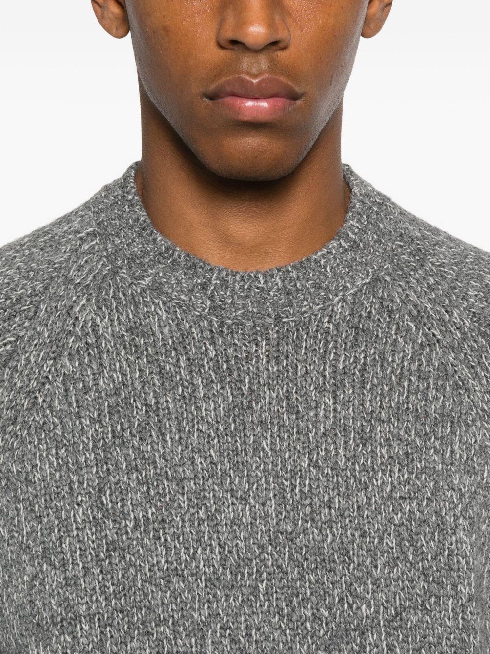 Maglione girocollo grigio melange 