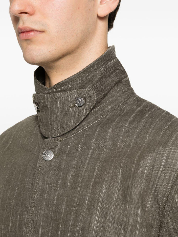 Giacca a righe con bottoni stripe khaki 