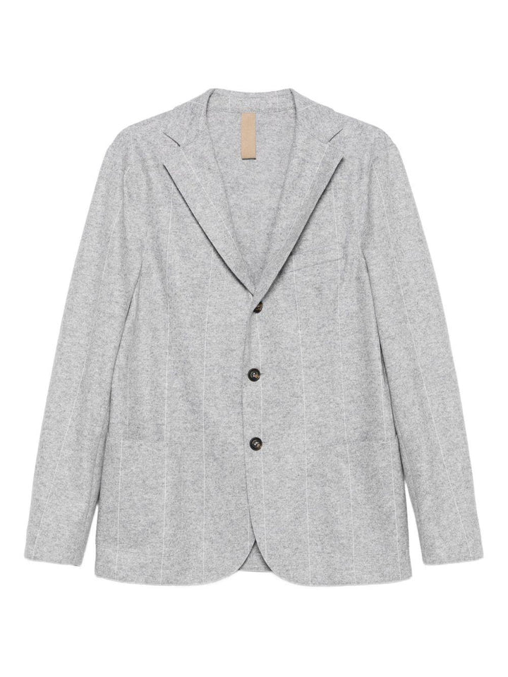 Blazer monopetto gessato grigio 
