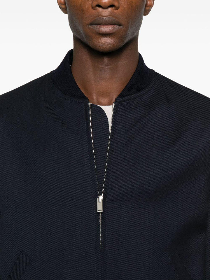 Bomber blu navy con zip 