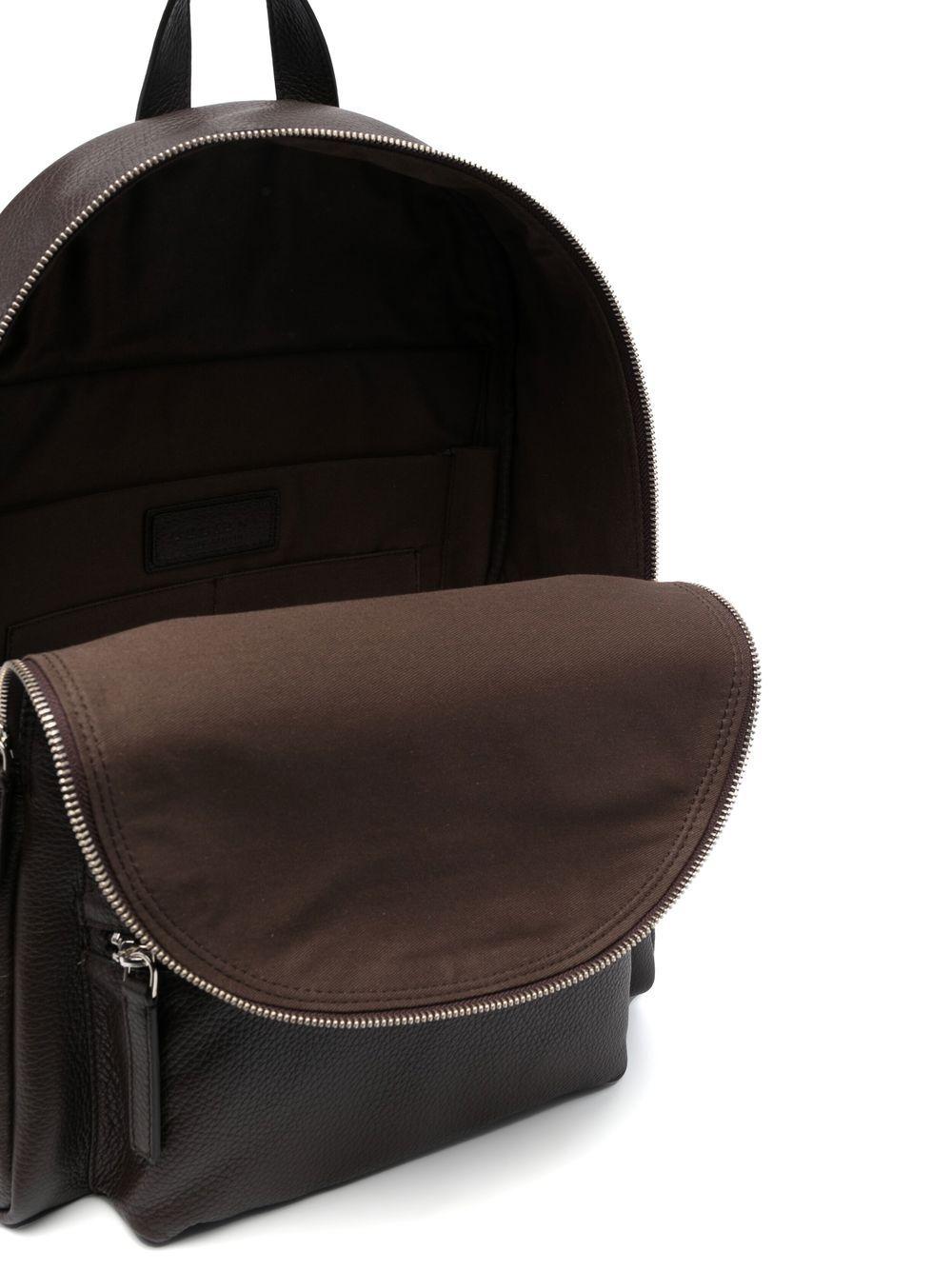 Zaino marrone in pelle martellata 