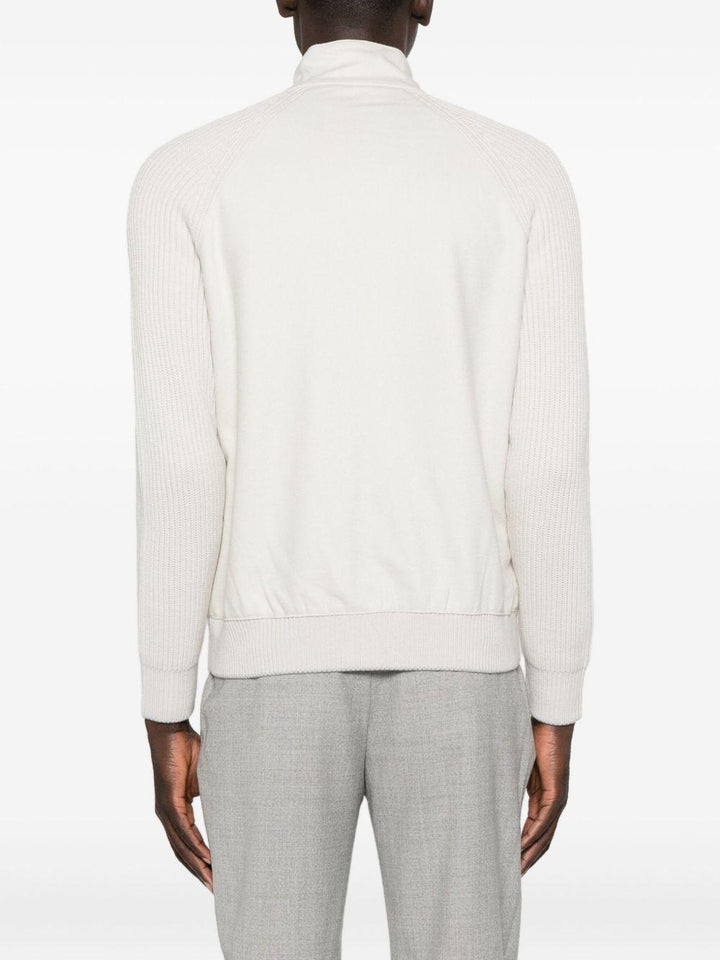 Bomber bianco con inserti 